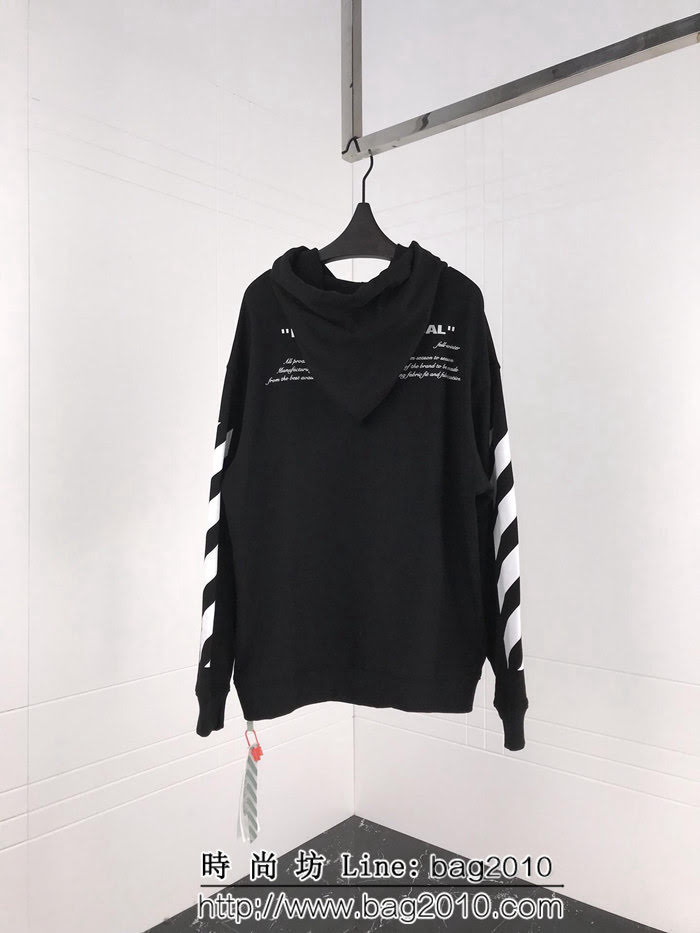 OFF-white18ss秋冬新款 貝爾尼尼人像印花 純棉衛衣 情侶款 ydi1266